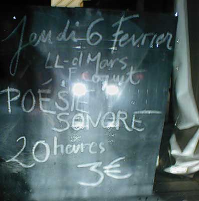 Poésie sonore au Bon Accueil - Coquet L.L. de Mars